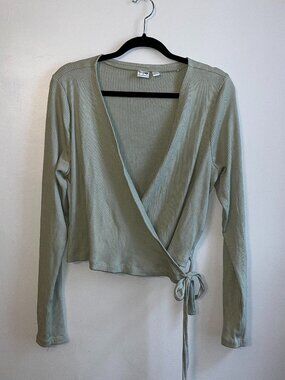 Long Sleeve Ribbed Wrap Top | Puma